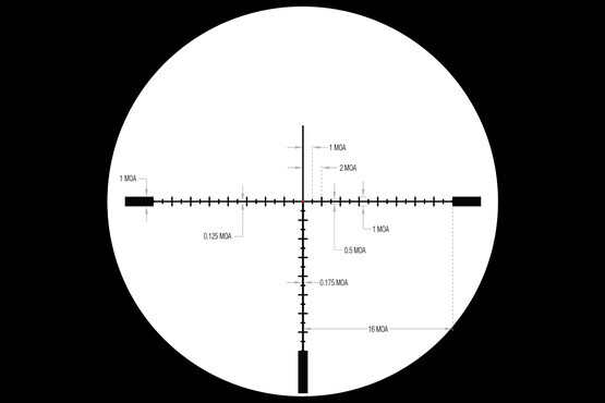 Trijicon Tenmile HX 6-24 long range scope features MOA ranging markings